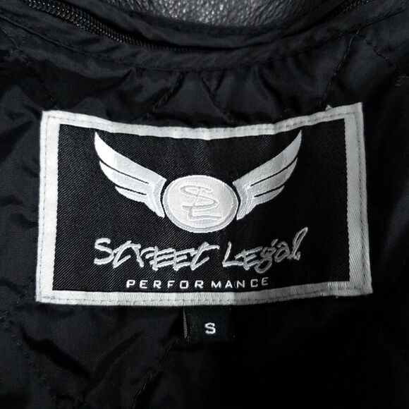 Street Legal Performance 100% Leather Riding Motorcycle Biker Jacket Size Small - Picture 7 of 8